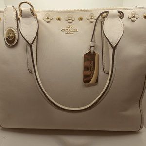 Coach F37400 Crosby Carryall in Floral Rivets Leather